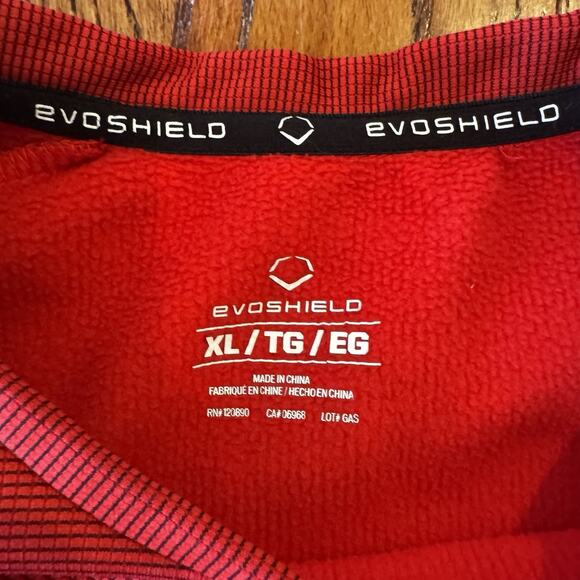 EvoShield Men's XL Fleece Lined Pullover Sweatshirt Red Activewear Athleisure - Picture 3 of 10